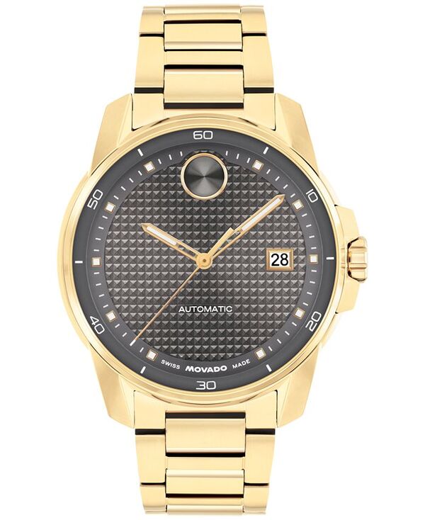 モバド メンズ 付属品 ウオッチ プルオーバー Movado Men\u0027s Bold Verso Swiss Automatic Ionic Plated Light Gold Steel Watch 41粍 Gold-Tone ゴールド