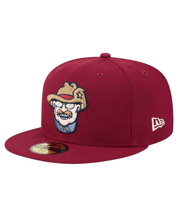 ニューエラ メンズ アクセサリー 帽子 New Era Men's Burgundy Frisco RoughRiders Authentic Collection 59FIFTY Hat Burgundy バーガンディ