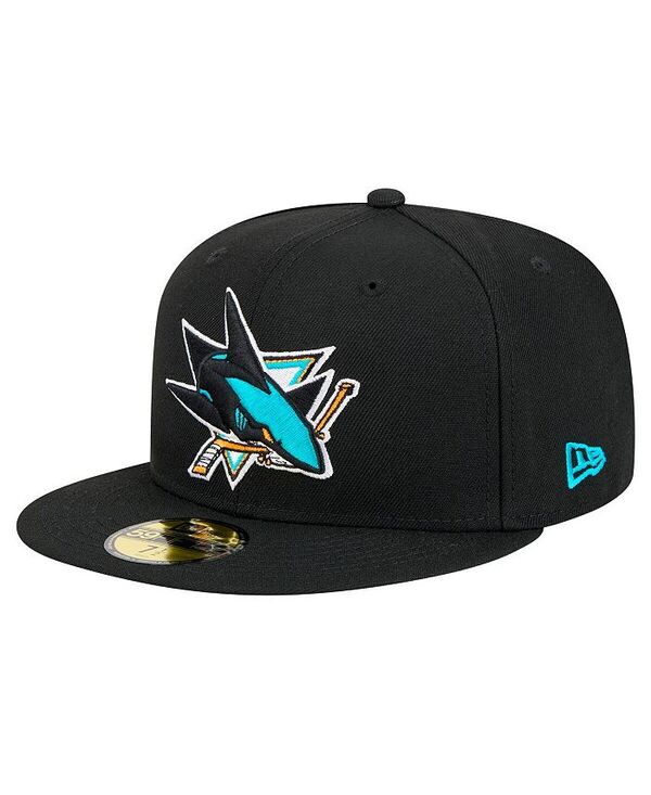 ニューエラ メンズ アクセサリー 帽子 New Era Men's Black San Jose Sharks Core 59FIFTY Fitted Hat Black ブラック