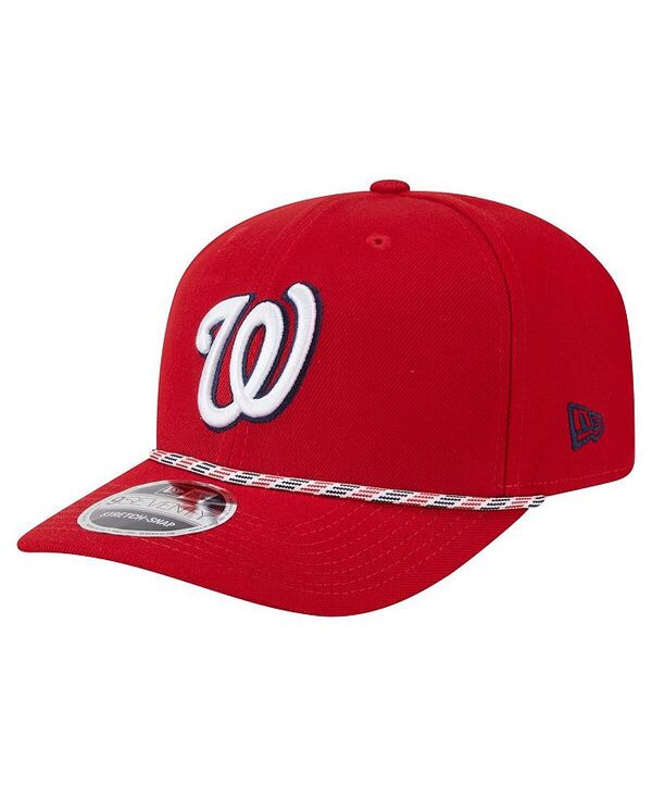 ニューエラ メンズ アクセサリー 帽子 New Era Men's Red Washington Nationals Multi-Rope 9SEVENTY Stretch-Snap Hat Red レッド|ReVida 店