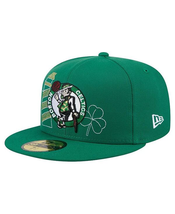 ニューエラ メンズ アクセサリー 帽子 New Era Men's Kelly Green Boston Celtics State Stitch 59FIFTY Fitted Hat Kelly Green グリーン|ReVida 店