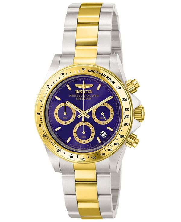 インビクタ メンズ アクセサリー 腕時計 Invicta Men's 3644 Speedway Quartz Chronograph Blue Dial Watch Gold ゴールド