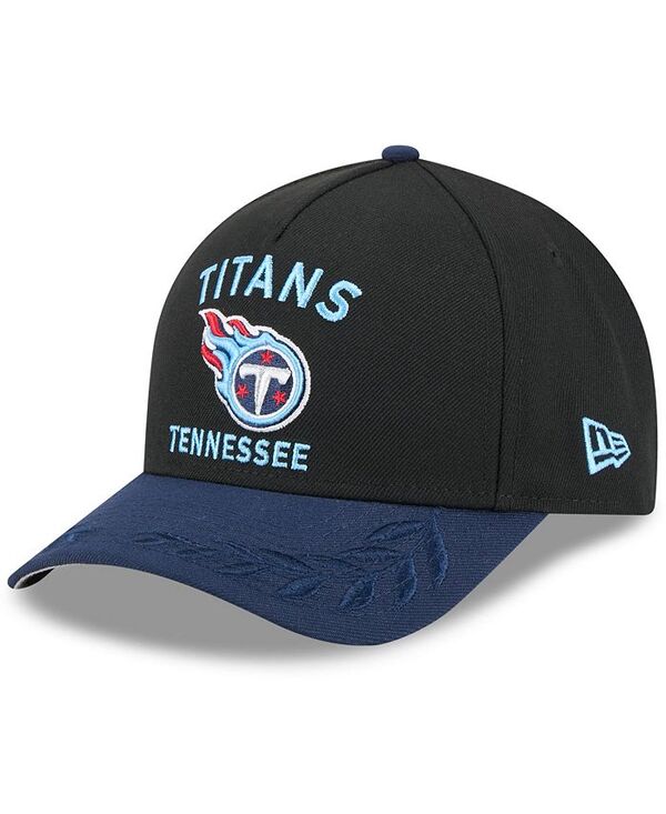 ニューエラ メンズ アクセサリー 帽子 New Era Men's Black/Navy Tennessee Titans 2025 NFL Draft 9FORTY A-Frame M-Crown Adjustable Hat Black Navy ブラック｜ReVida 店