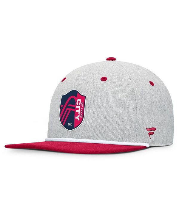 ファナティクス メンズ アクセサリー 帽子 Fanatics Men's Heather Gray St. Louis City SC Chip Golfer Snapback Hat Heather Gray グレー