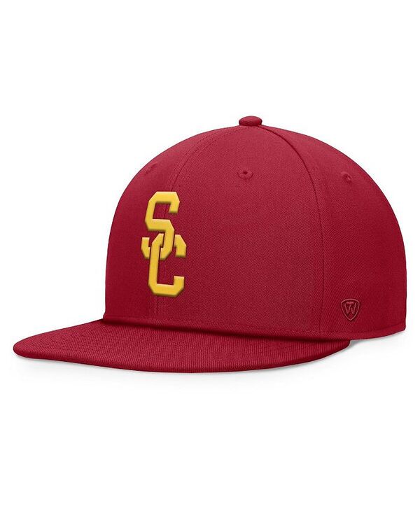 トップオブザワールド メンズ アクセサリー 帽子 Top of the World Men's Cardinal USC Trojans Fundamental Snapback Hat Cardinal