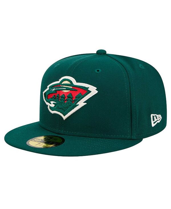 ニューエラ メンズ アクセサリー 帽子 New Era Men's Green Minnesota Wild Core 59FIFTY Fitted Hat Green グリーン|ReVida 店