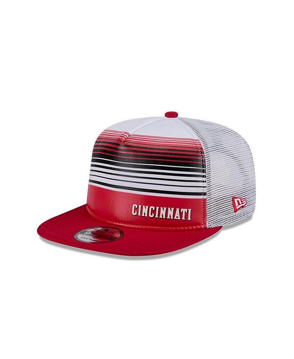 ニューエラ メンズ アクセサリー 帽子 New Era Men's Red Cincinnati Reds Team Horizon 9FIFTY A-Frame Trucker Snapback Hat Red レッド｜ReVida 店