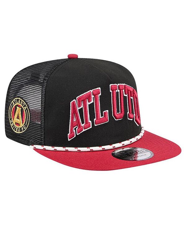 ニューエラ メンズ アクセサリー 帽子 New Era Men's Black Atlanta United FC Throwback Golfer Snapback Hat Black ブラック|ReVida 店