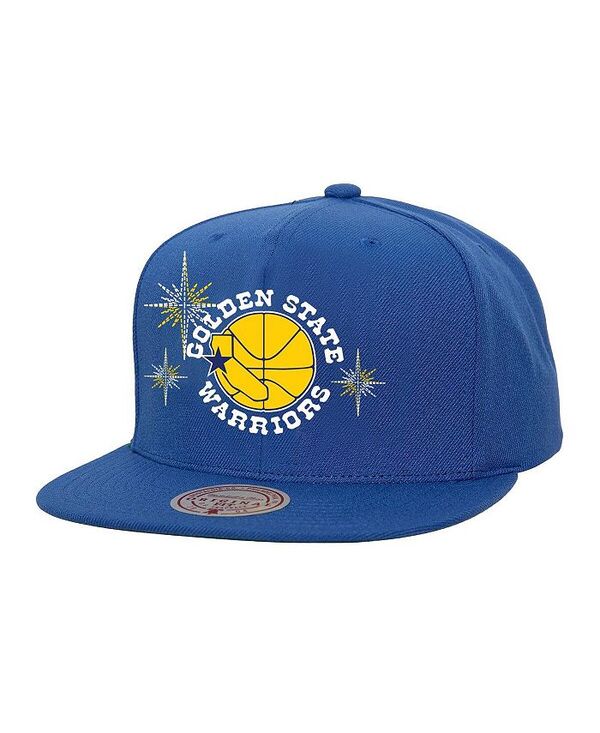 ミッチェル&ネス メンズ アクセサリー 帽子 Mitchell & Ness Men's Royal Golden State Warriors Starlight Snapback Hat Royal