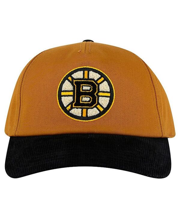 アメリカンニードル メンズ アクセサリー 帽子 American Needle Men's Tan/Black Boston Bruins Burnett Adjustable Hat Tan Black ブラック｜ReVida 店