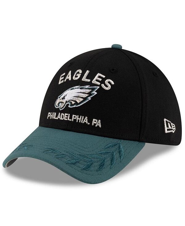 ニューエラ メンズ アクセサリー 帽子 New Era Men's Black/Green Philadelphia Eagles 2025 NFL Draft 39THIRTY Flex Hat Black Green ブラック｜ReVida 店