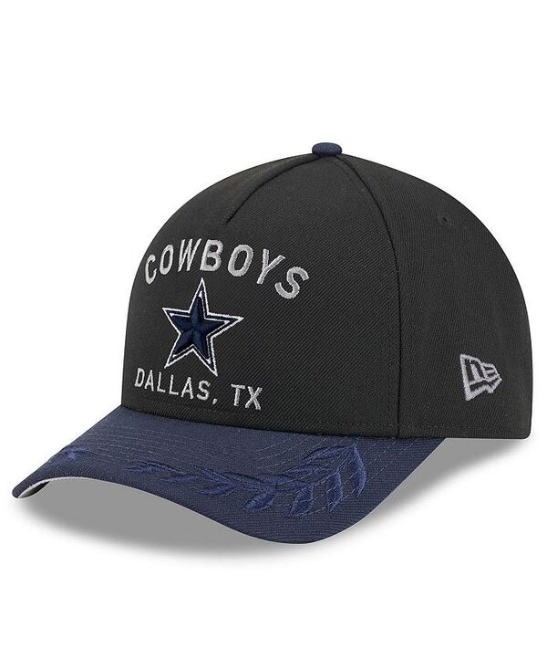 ニューエラ メンズ アクセサリー 帽子 New Era Men's Black/Navy Dallas Cowboys 2025 NFL Draft 9FORTY A-Frame M-Crown Adjustable Hat Black Navy ブラック|ReVida 店