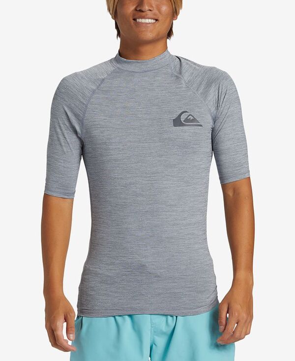 クイックシルバー メンズ トップス Tシャツ Quiksilver Men's UPF 50 Lycra Short Sleeve T-shirt Smoked Gra スモーク