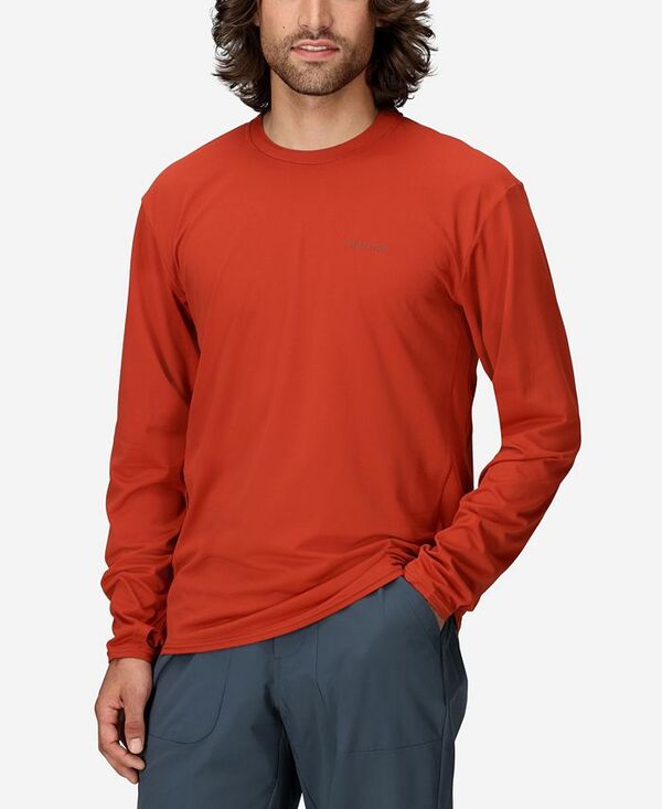 マーモット メンズ トップス Tシャツ Marmot Men's AirExchange Ultraviolet Protection Factor 50 Crew Long Sleeve T-Shirt Sumac 14,610円
