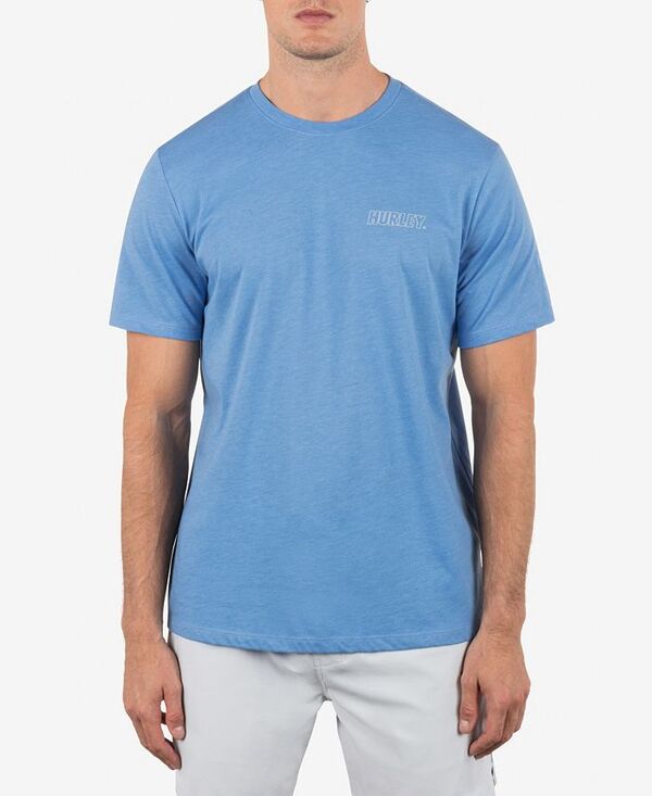 ハーレー メンズ トップス Tシャツ Hurley Men's Fastlane Lined Short Sleeve T-Shirt Aquifer heather ヘザー