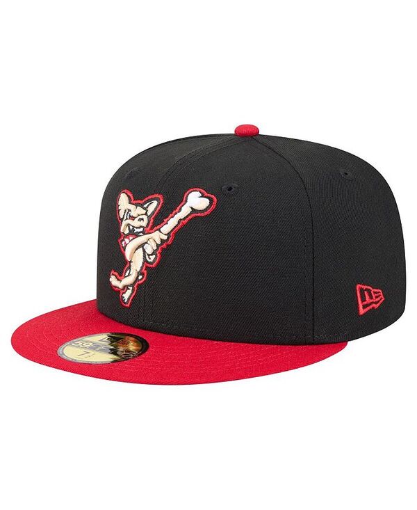 ニューエラ メンズ アクセサリー 帽子 New Era Men's Black/Red El Paso Chihuahuas Authentic Collection 59FIFTY Fitted Hat Black Red ブラック