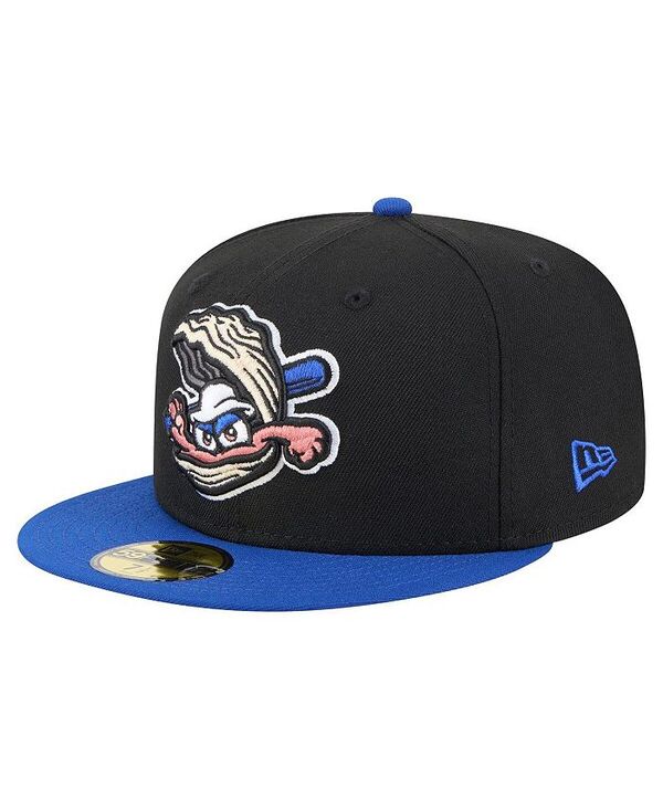 ニューエラ メンズ アクセサリー 帽子 New Era Men's Black/Blue Biloxi Shuckers Authentic Collection 59FIFTY Fitted Hat Black Blue ブラック