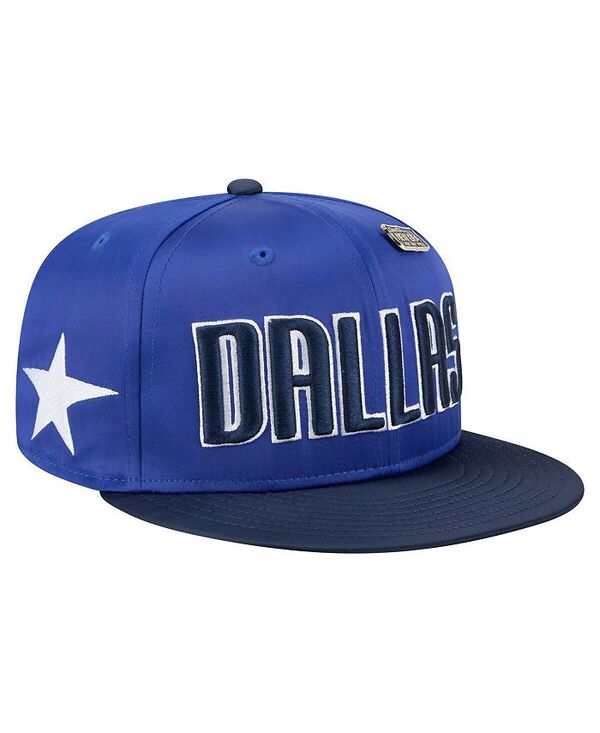 ニューエラ メンズ アクセサリー 帽子 ヴィンテージ サテン New Era Men's Blue/Navy Dallas Mavericks Throwback Satin Vintage Pin Two-Tone 59FIFTY Fitted Hat Blue Navy ネイビー