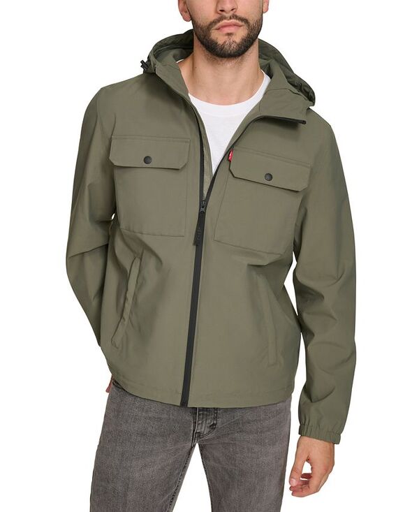 リーバイス メンズ アウター ジャケット・ブルゾン ジャケット Levi's Men's Hooded Rain Jacket Sage Green グリーン 27,232円