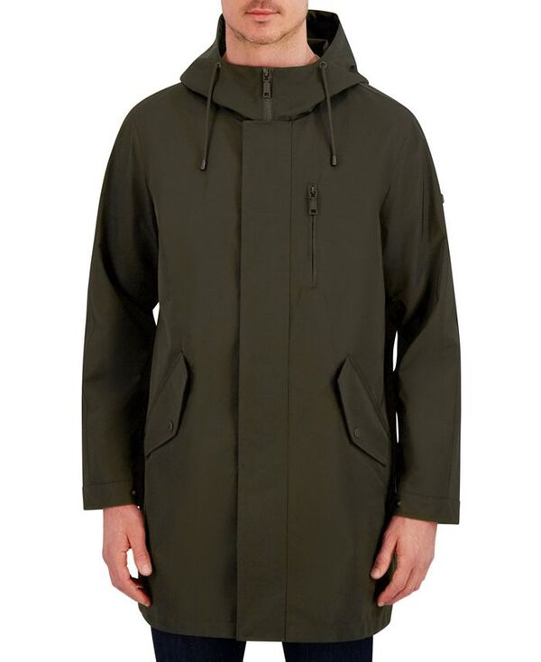 ヴィンスカムート メンズ アウター ジャケット・ブルゾン コート Vince Camuto Men's Luxe Twill Duffle Transitional Coat Moss