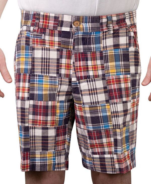 ビンテージ 1946 メンズ ボトムス ハーフパンツ・ショーツ ショートパンツ Vintage 1946 Men's Acid Wash Madras 9 Shorts Navy Heather ヘザー