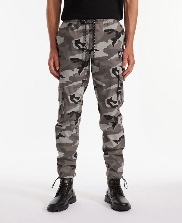 エコー メンズ ボトムス カジュアルパンツ パンツ Ecko Unltd Men's Toggle Pouch Cargo Jogger Pants Street camo