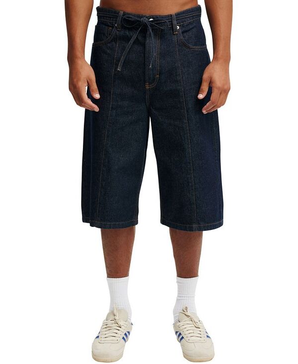 コットンオン メンズ ボトムス ハーフパンツ・ショーツ ショートパンツ COTTON ON Men's Super Baggy Jean Shorts Pintuck shutter blue ブルー