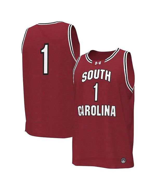 アンダーアーマー メンズ トップス シャツ ジャージー Under Armour Men's #1 Garnet South Carolina Gamecocks Replica Basketball Jersey Garnet|ReVida 店