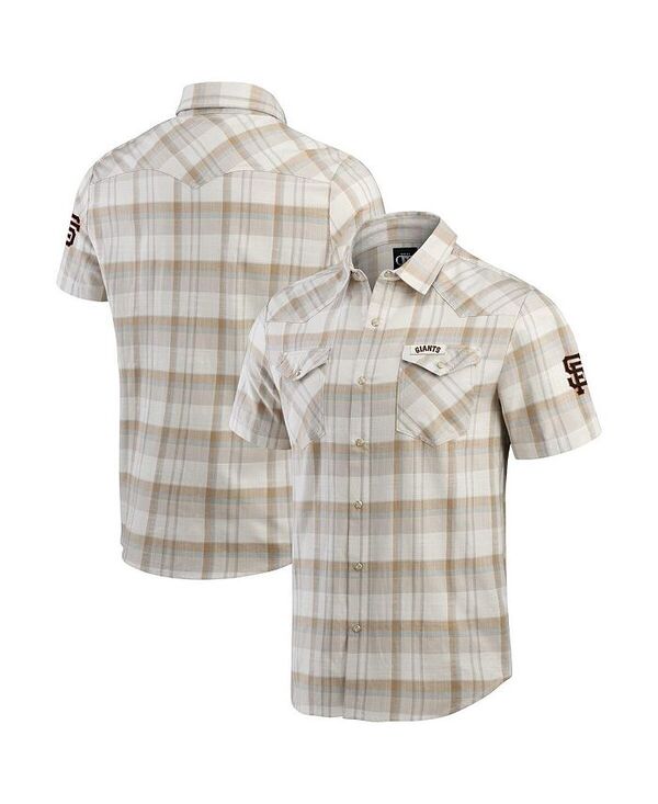 ファナティクス メンズ トップス シャツ Fanatics Men's Gray San Francisco Giants Plaid Full-Snap Shirt Gray グレー