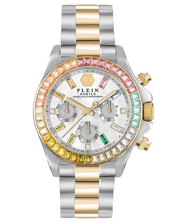 フィリッププレイン レディース アクセサリー 腕時計 Tシャツ Philipp Plein Women's Chronograph Nobile Two-Tone Stainless Steel Bracelet Watch 38mm Two Tone