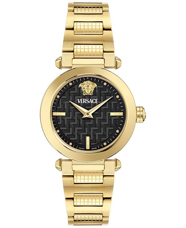 ヴェルサーチ レディース アクセサリー 腕時計 Versace Women's Swiss Greek Gold Ion Plated Bracelet Watch 35mm Gold ゴールド