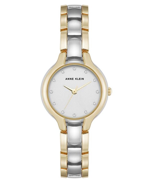 アンクライン レディース アクセサリー 腕時計 Anne Klein Women's Quartz Two-Tone Metal Alloy and Crystal Accented Dial Watch 28mm Silver-Tone Gold-Tone ゴールド|ReVida 店