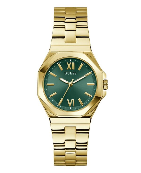 ゲス レディース アクセサリー 腕時計 Tシャツ GUESS Women's Analog Gold-Tone Stainless Steel Watch 34mm Gold-Tone ゴールド｜ReVida 店
