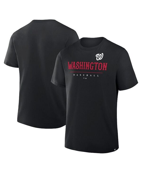 ファナティクス メンズ トップス Tシャツ Fanatics Men's Black Washington Nationals Color Pop Legacy Clubhouse T-Shirt Black ブラック