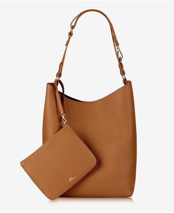 ギギニューヨーク レディース バッグ ハンドバッグ レザー GiGi New York Addison Hobo Leather Bag Tan タン｜ReVida 店