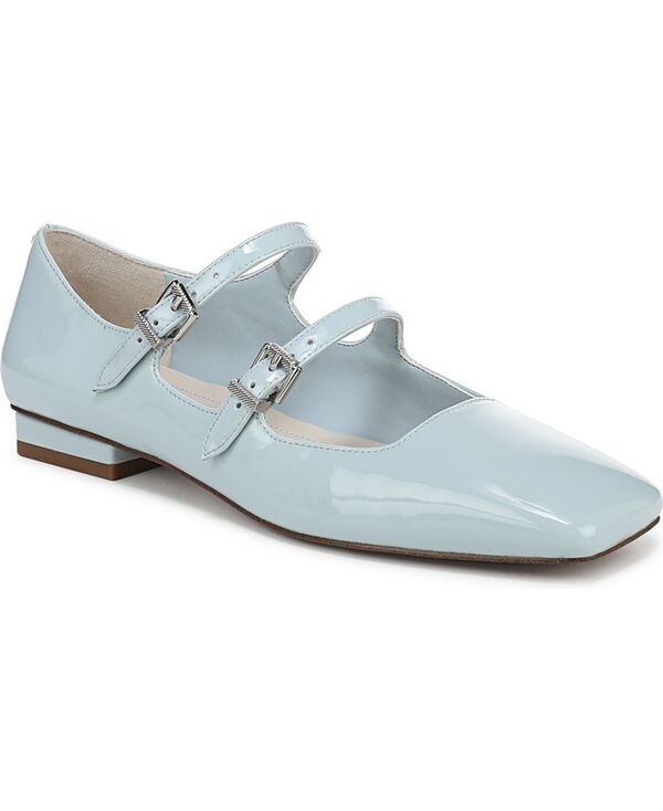 フランコサルト レディース シューズ パンプス Franco Sarto Women's Tesoro Square Toe Mary Jane Flats Soft Blue Patent Faux Leather ブルー