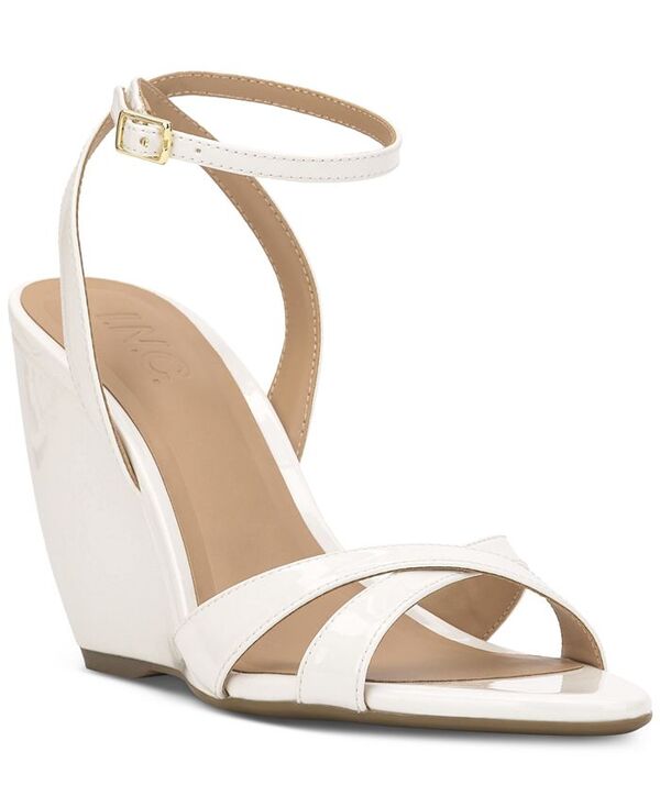 アイ.エヌ.シー インターナショナル コンセプト レディース シューズ サンダル I.N.C. International Concepts Women's Camlyn Wedge Sandals White Patent ホワイト