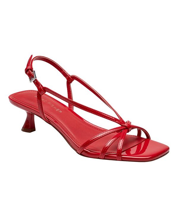 マークフィッシャー レディース シューズ サンダル ヒール Marc Fisher Women's Raveny Strappy Kitten Heel Dress Sandals Red Patent レッド