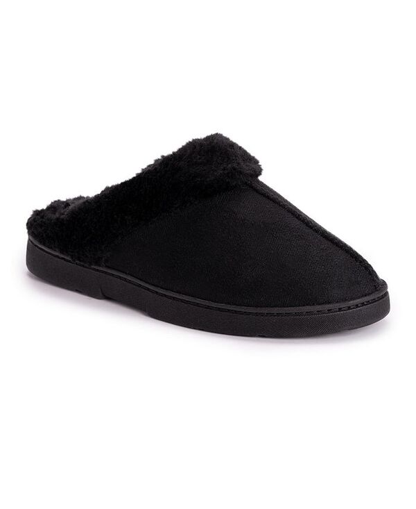ムクルクス レディース シューズ サンダル スエードクロス MUK LUKS Women\u0027s Faux Suede Clog Slippers Black 黒いこと 靴-コンフォートサンダル