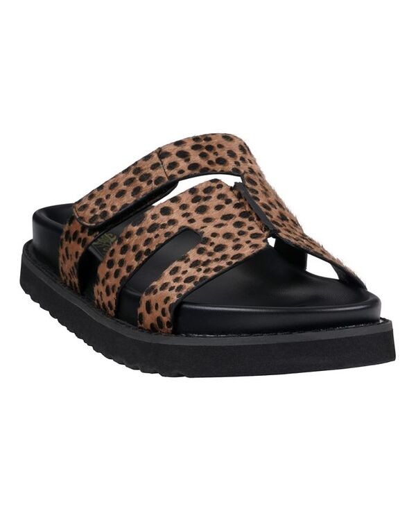 ジーシーシューズ レディース シューズ サンダル GC Shoes Women's Emery Slip On Footbed Sandals Leopard アニマル