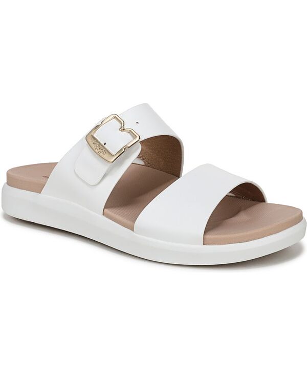 ドクター・ショール レディース シューズ サンダル Dr. Scholl's Women's All Time Round Toe Slide Sandals White Faux Leather ホワイト|ReVida 店