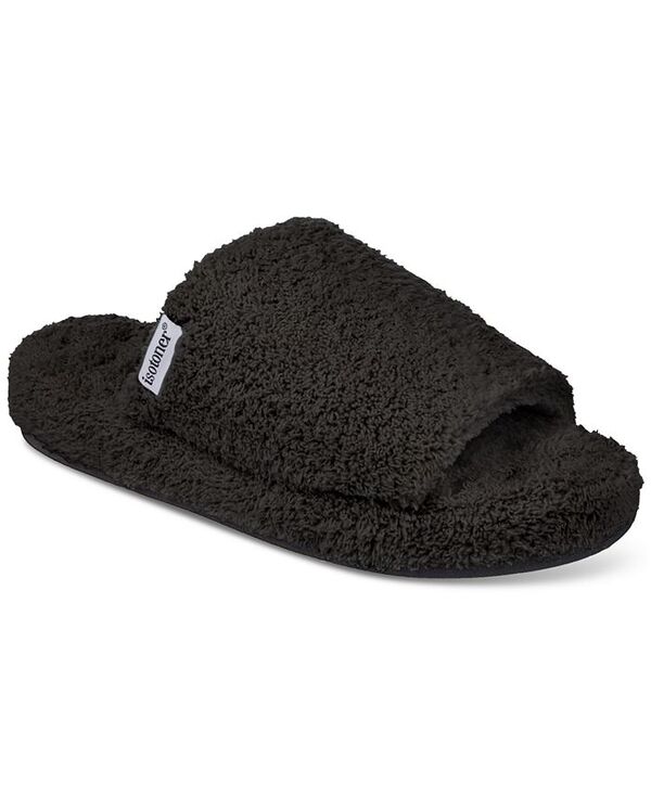 アイソトナー レディース シューズ サンダル プラスサイズ Isotoner Signature Women's Joey Cozy Plush Slide Slippers Black ブラック