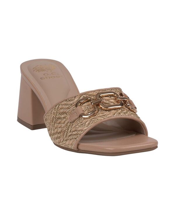 ジーシーシューズ レディース シューズ サンダル ヒール GC Shoes Women's Wanda Block Heel Dress Sandals Nude