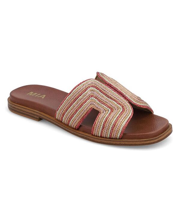 ミア レディース シューズ サンダル MIA Women's Dia Flat Sandals Red Multi レッド｜ReVida 店