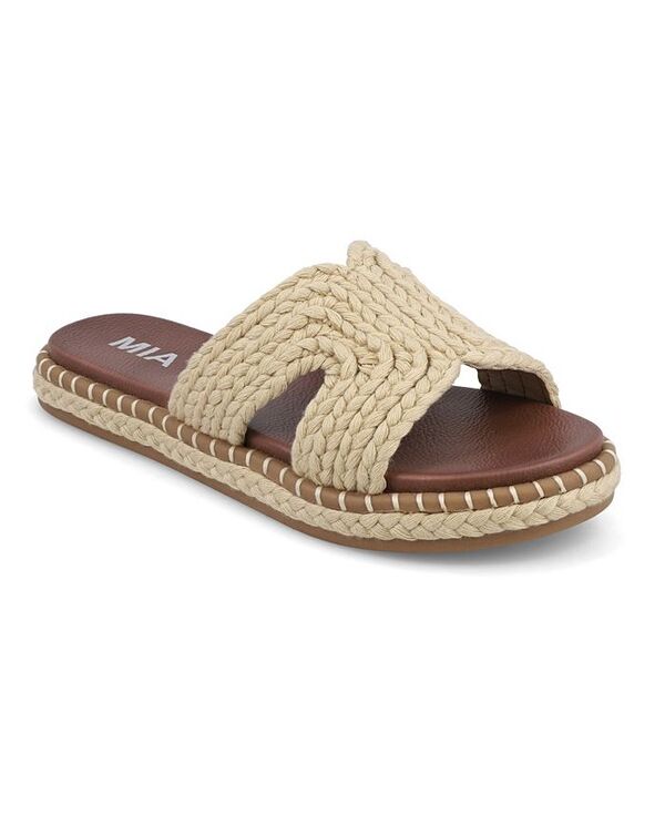 ミア レディース シューズ サンダル MIA Women's Sirah Slip-On Flat Sandals Natural