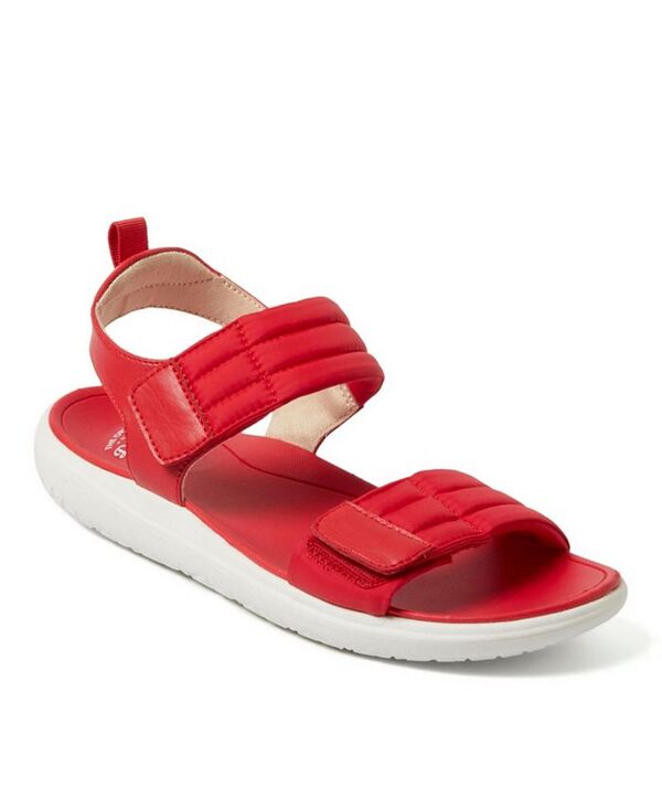 ディアフォームズ レディース シューズ サンダル Dearfoams Women's Thea Quarter Strap Sandal True red レッド