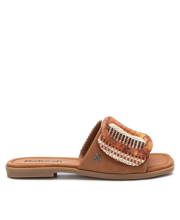 キシタイ レディース シューズ サンダル Women's Flat Slip in Sandals Refresh By Xti Camel キャメル｜ReVida 店