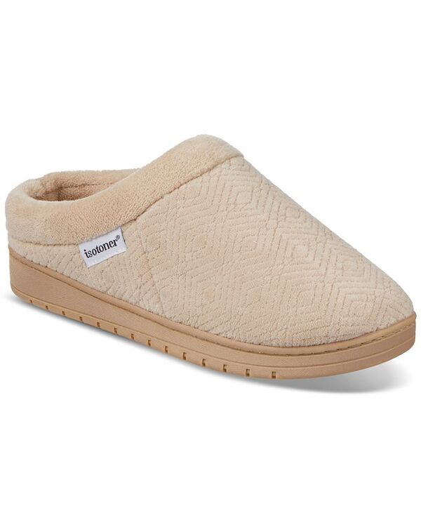 アイソトナー レディース シューズ サンダル パイル Isotoner Signature Women's Gemma Diamond Microterry Clog Slippers Taupe トープ