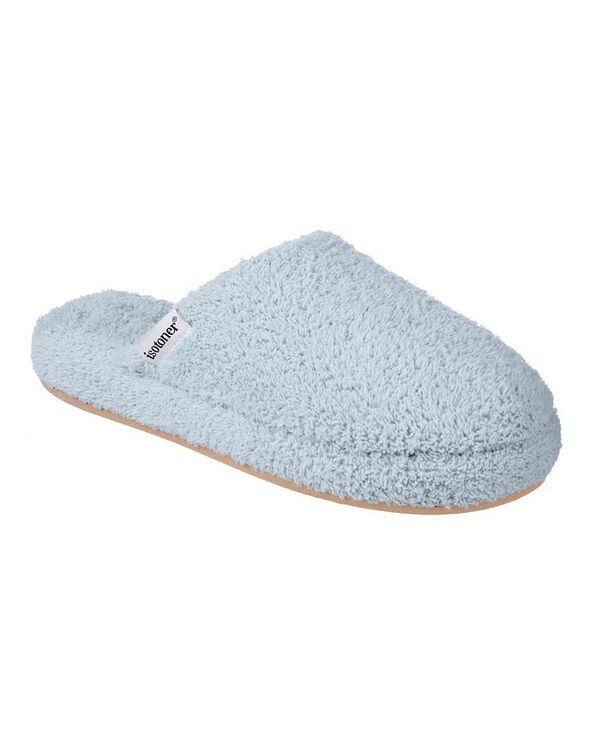 アイソトナー レディース シューズ サンダル プラスサイズ パイル ニット Isotoner Signature Women's Cozy Plush Terry Knit Joey Clog Slippers Blue Fog ブルー