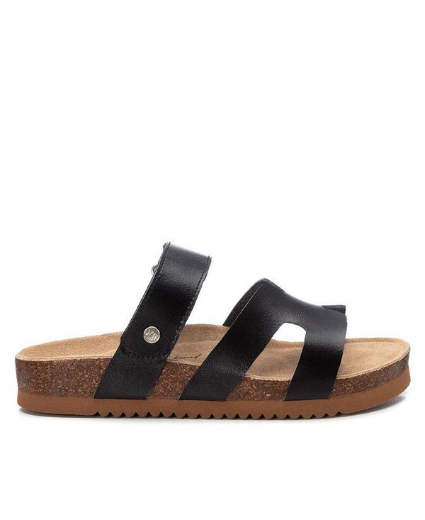 キシタイ レディース シューズ サンダル Women's Comfort Slip On Sandals By XTI Black ブラック